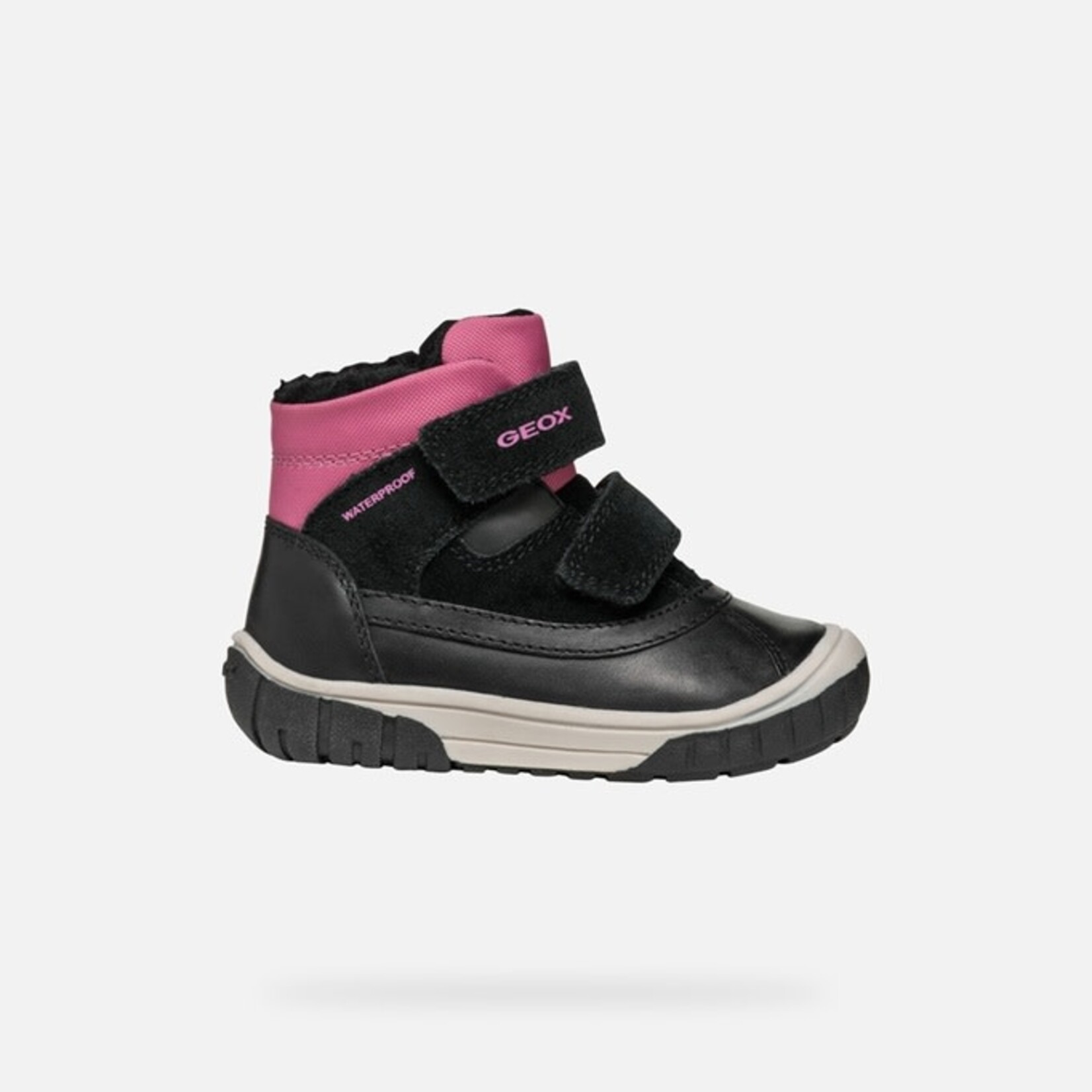 Geox GEOX - Mid-Season Waterproof  Boots 'Omar'  - Suede and Nylon - Black/Fuchsia