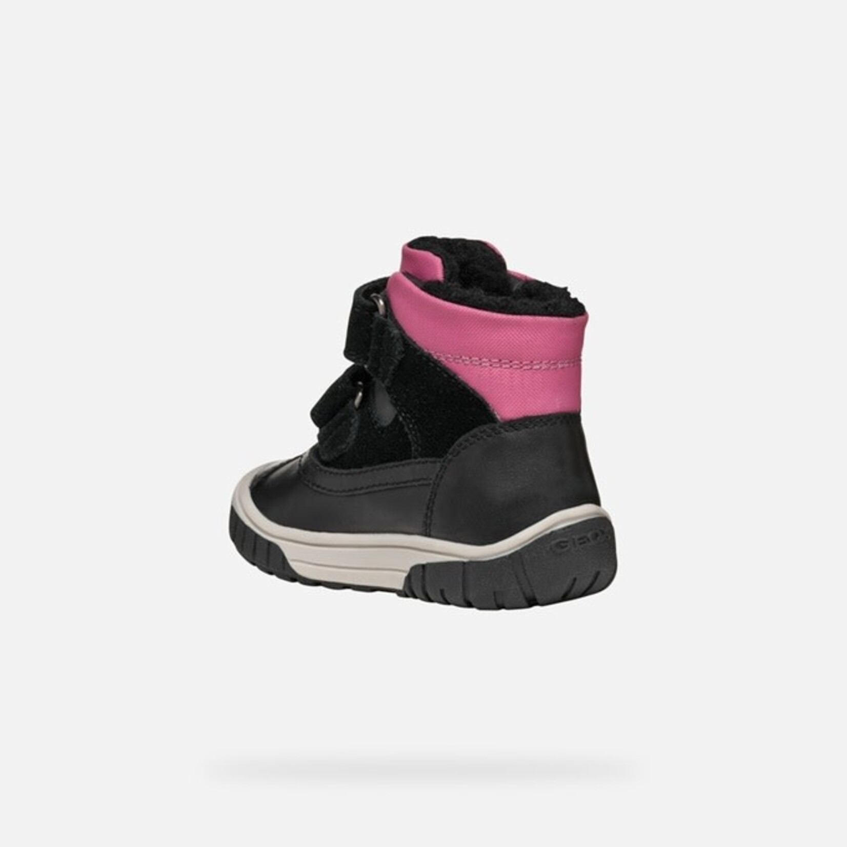 Geox GEOX - Bottes mi-saison avec doublures et imperméables 'Omar - Suède et nylon - Noir/Fuchsia