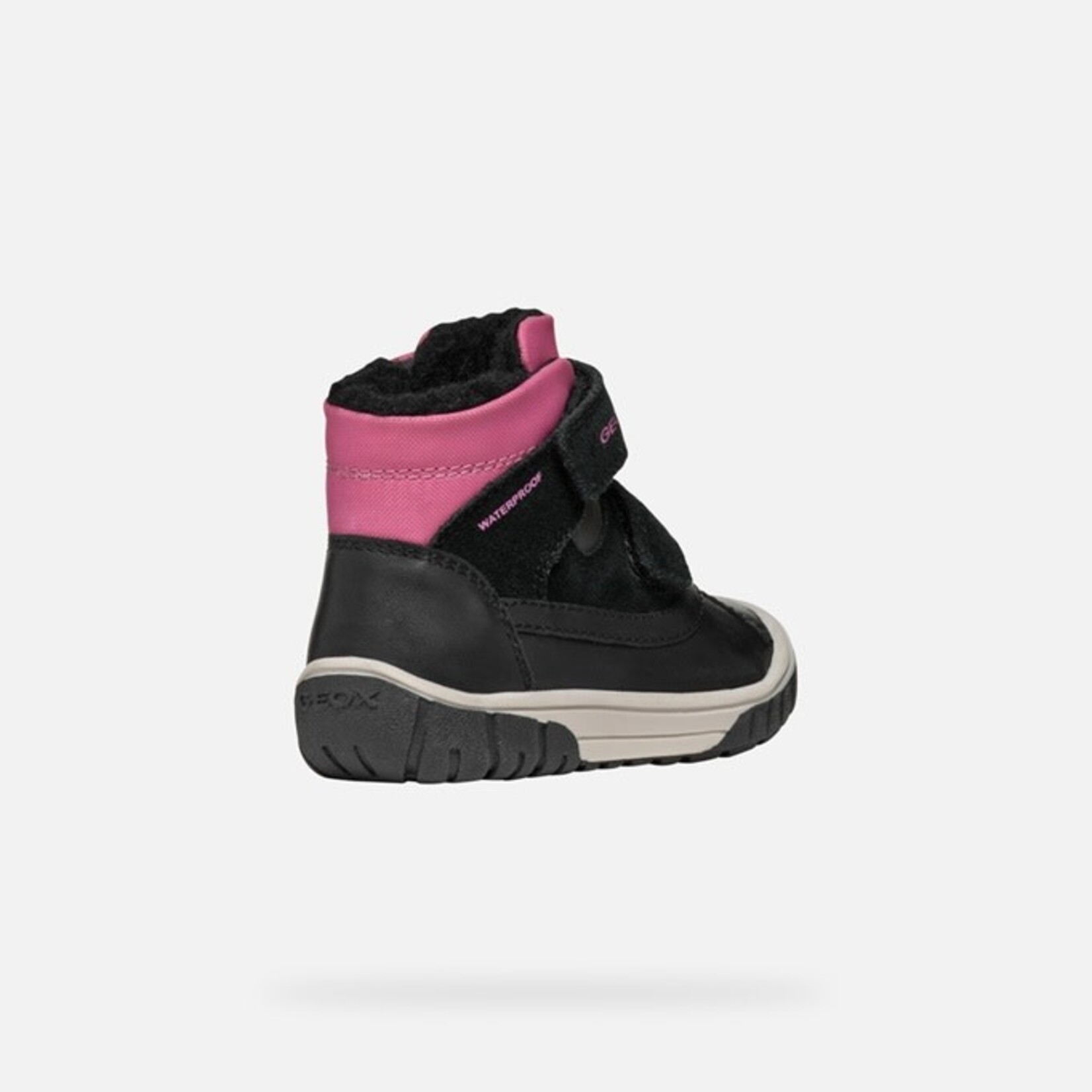 Geox GEOX - Mid-Season Waterproof  Boots 'Omar'  - Suede and Nylon - Black/Fuchsia