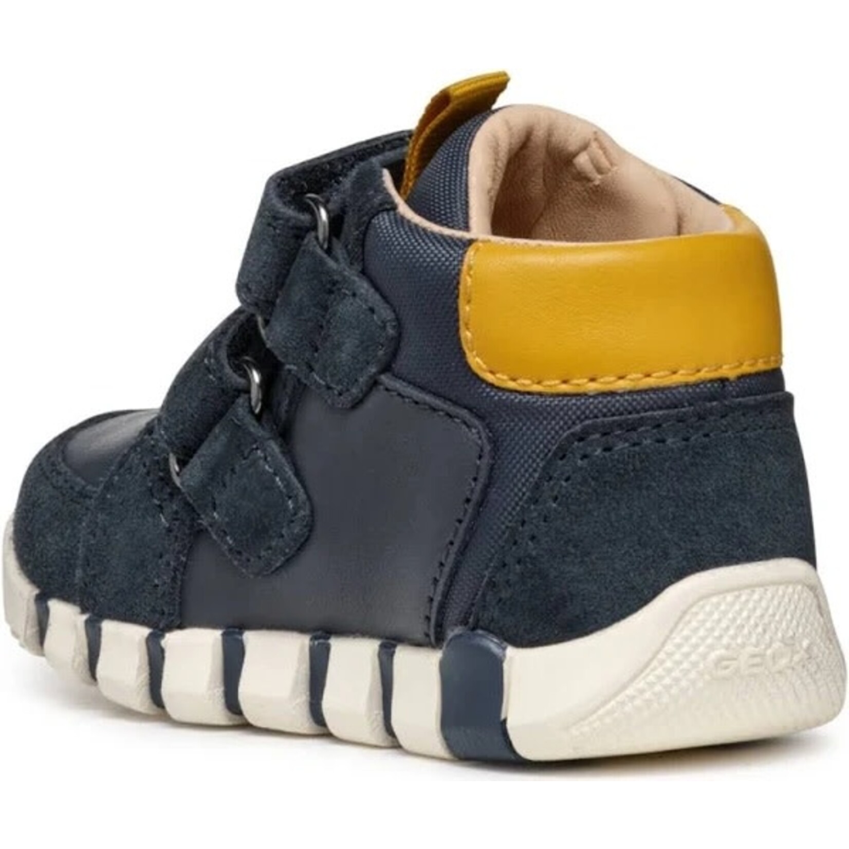 Geox GEOX - Chaussures de sport à velcro 'Iupidoo - Bleu marin/Ochre'