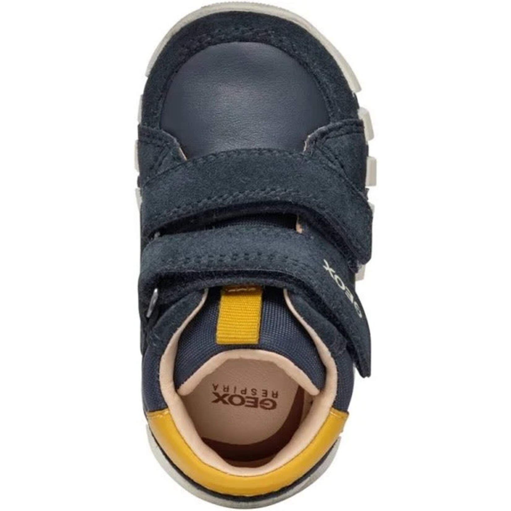 Geox GEOX - Chaussures de sport à velcro 'Iupidoo - Bleu marin/Ochre'