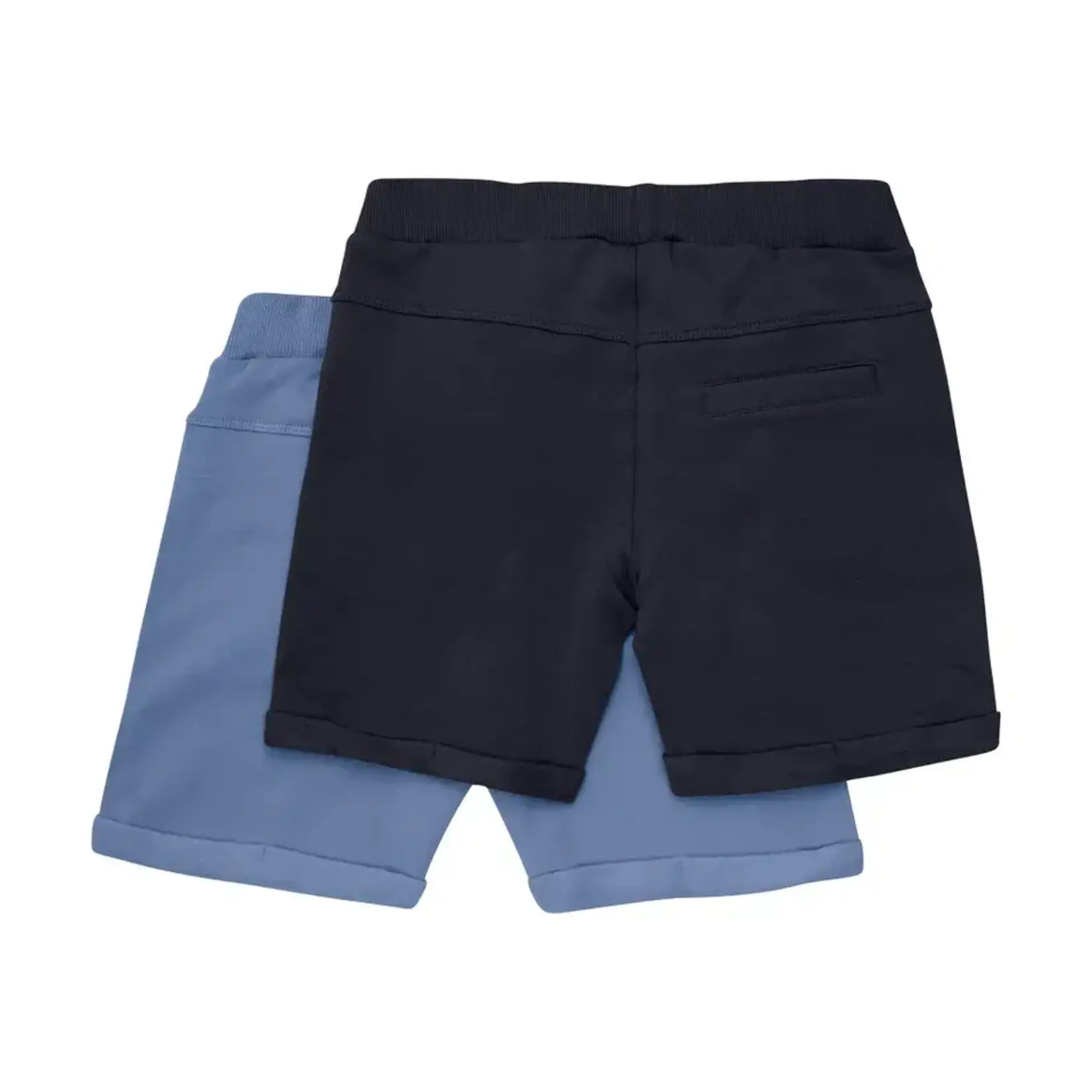 Minymo MINYMO- Duo de shorts en coton molletonné bleu marine et bleu email