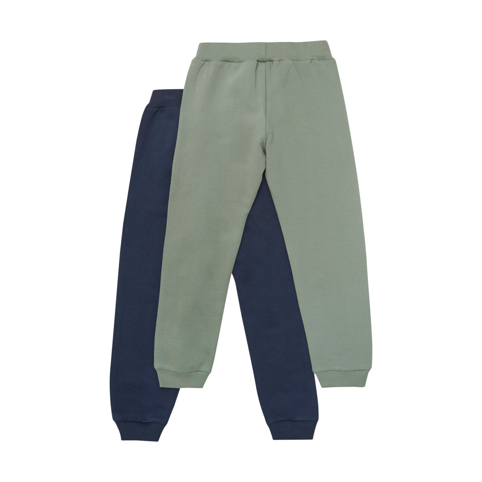 Minymo MINYMO- Ensemble de 2 pantalons jogging en coton biologique bleu marine et vert olive