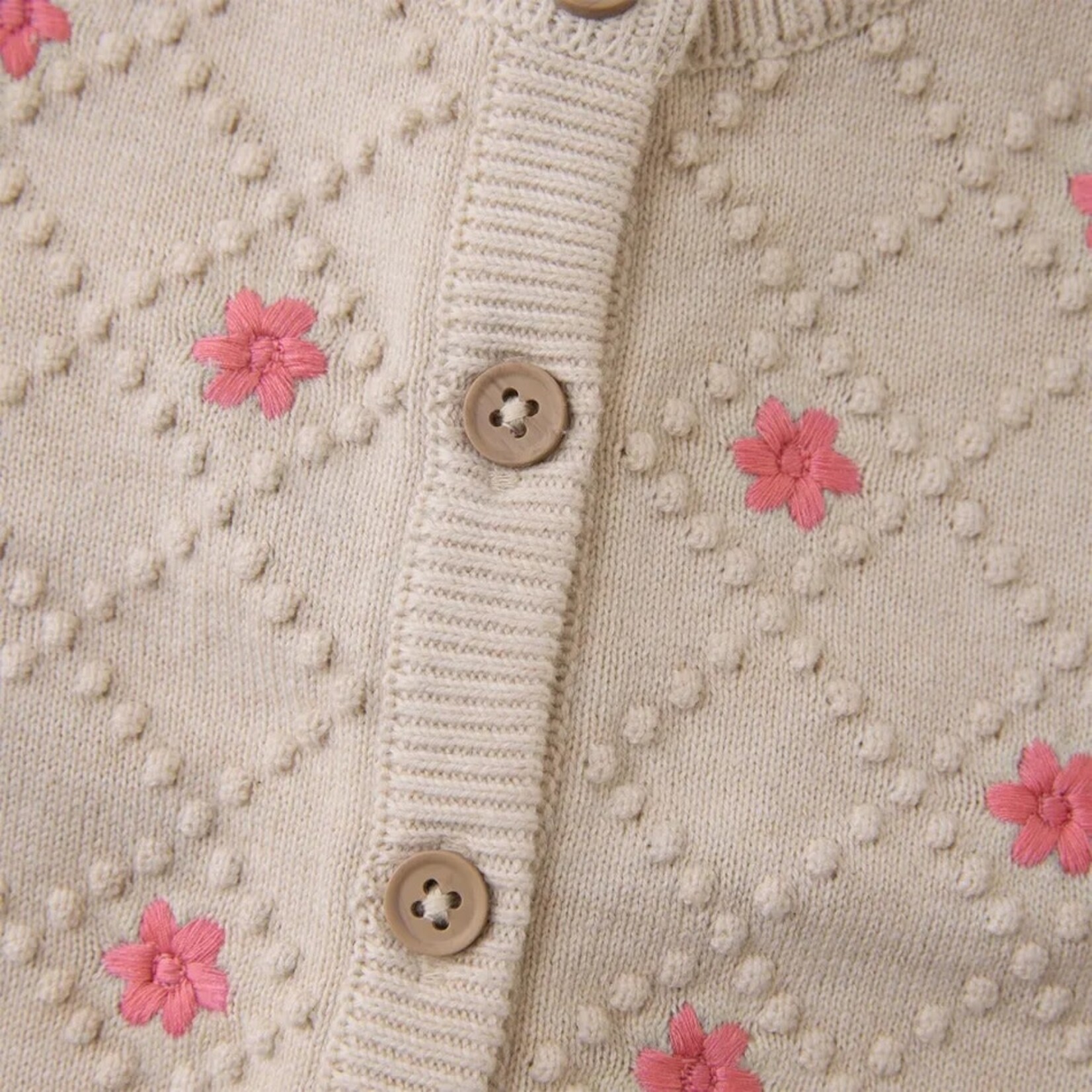 Minymo MINYMO - Knit Cardigan with Flower Print