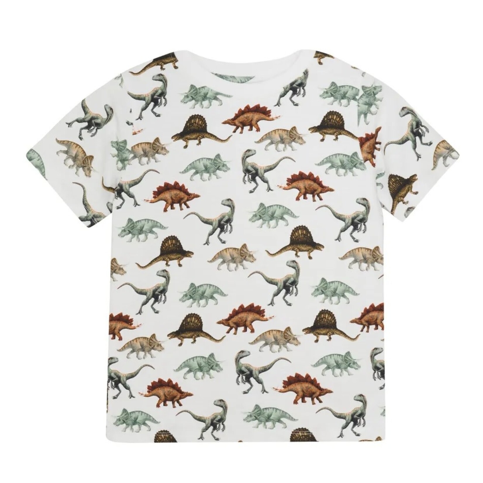 Minymo MINYMO - White T-Shirt with Dinosaur Print