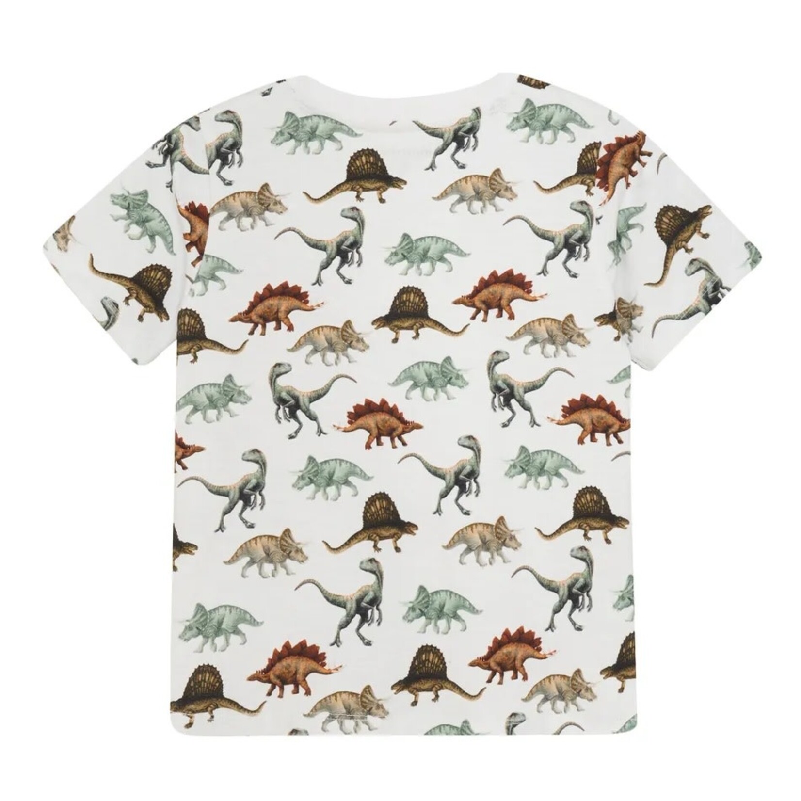 Minymo MINYMO - White T-Shirt with Dinosaur Print