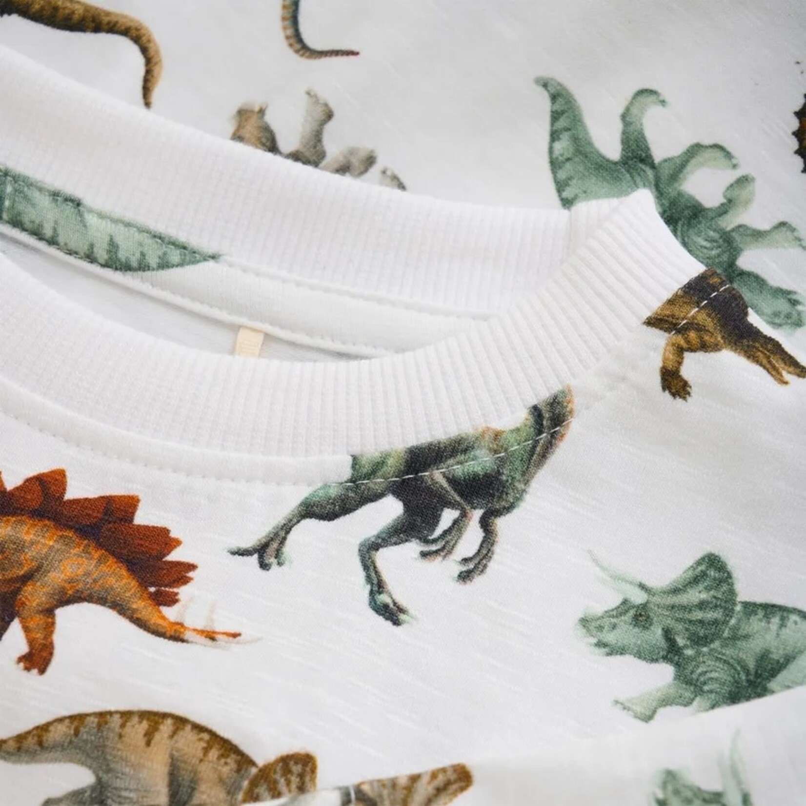 Minymo MINYMO - White T-Shirt with Dinosaur Print