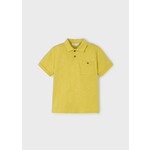 Mayoral MAYORAL - Polo jaune moutarde à manches courtes en tissu léger avec poche