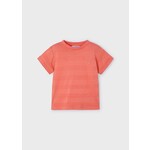 Mayoral MAYORAL - Dark peach short sleeve t-shirt with textured mesh