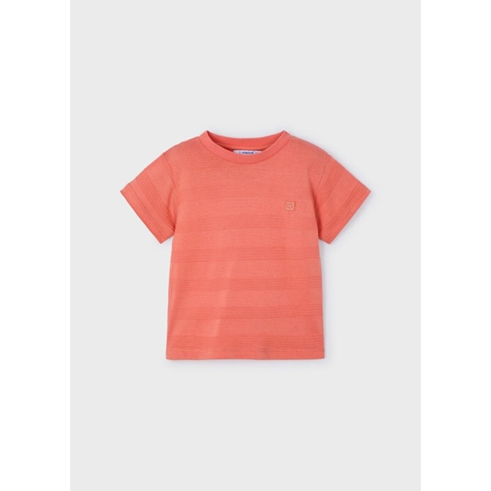 Mayoral MAYORAL - T-shirt à manches courtes pêche foncée avec mailles texturées