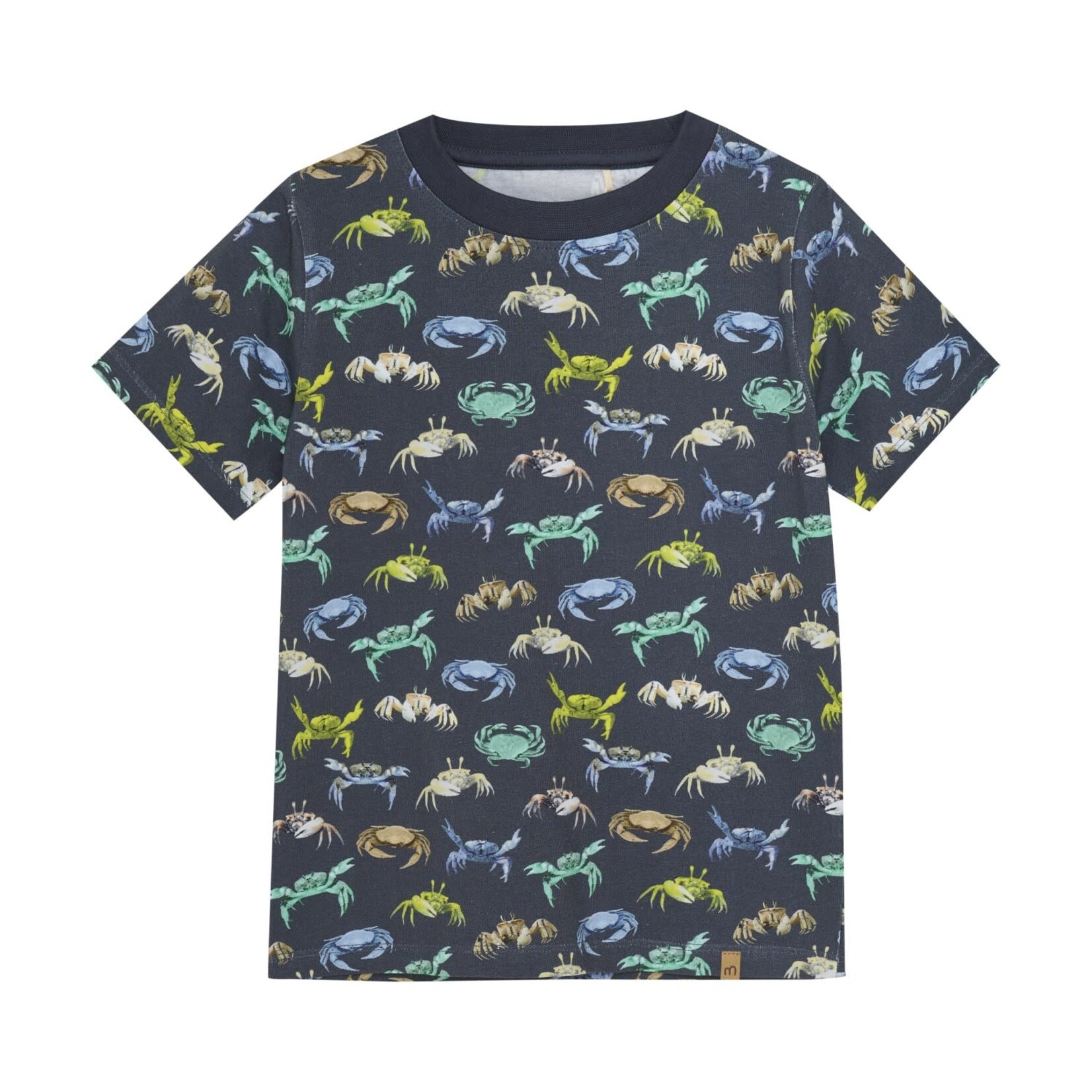 Minymo MINYMO-  Dark navy blue t-shirt with colorful crab print