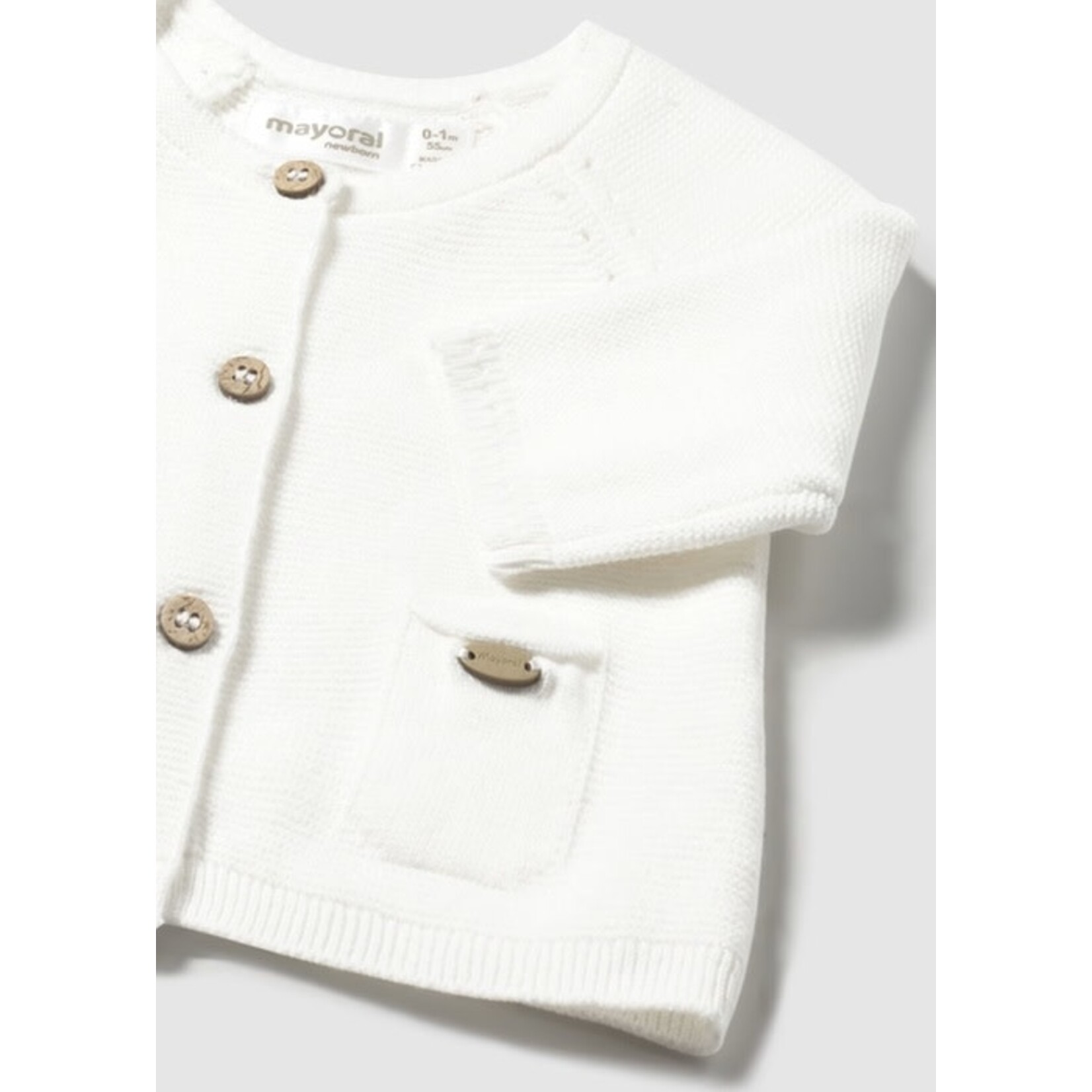 Mayoral  MAYORAL - Button-up knitted cardigan - White