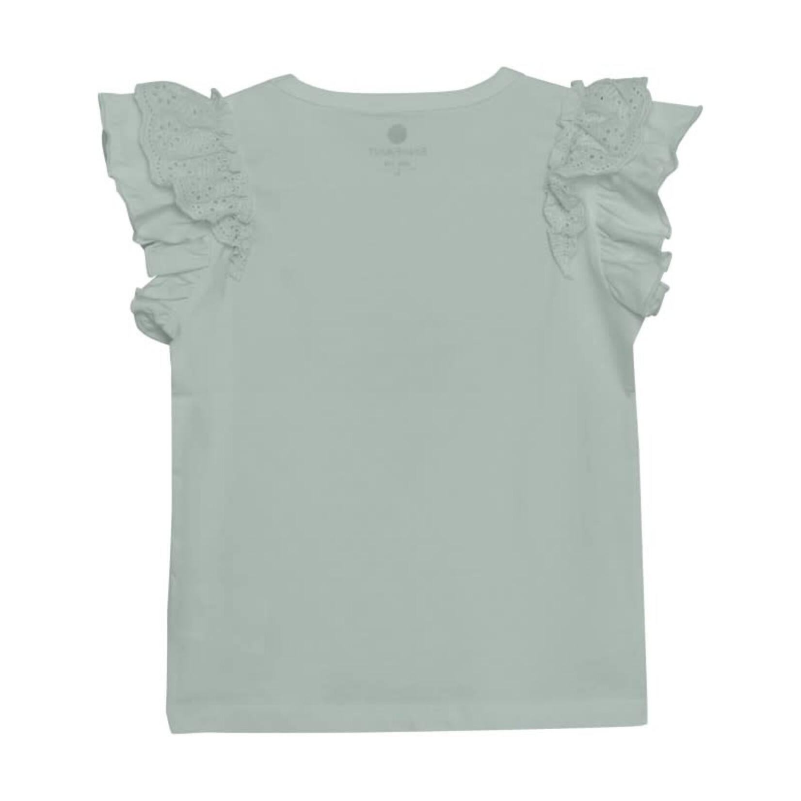 Enfant ENFANT - T-shirt vert-de-gris avec manches à volants et dentelles