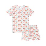 Coccoli COCCOLI - White two-piece summer pyjama with flower print