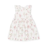 Coccoli COCCOLI - Robe blanche à manches courtes avec volants et imprimé d'hippocampes