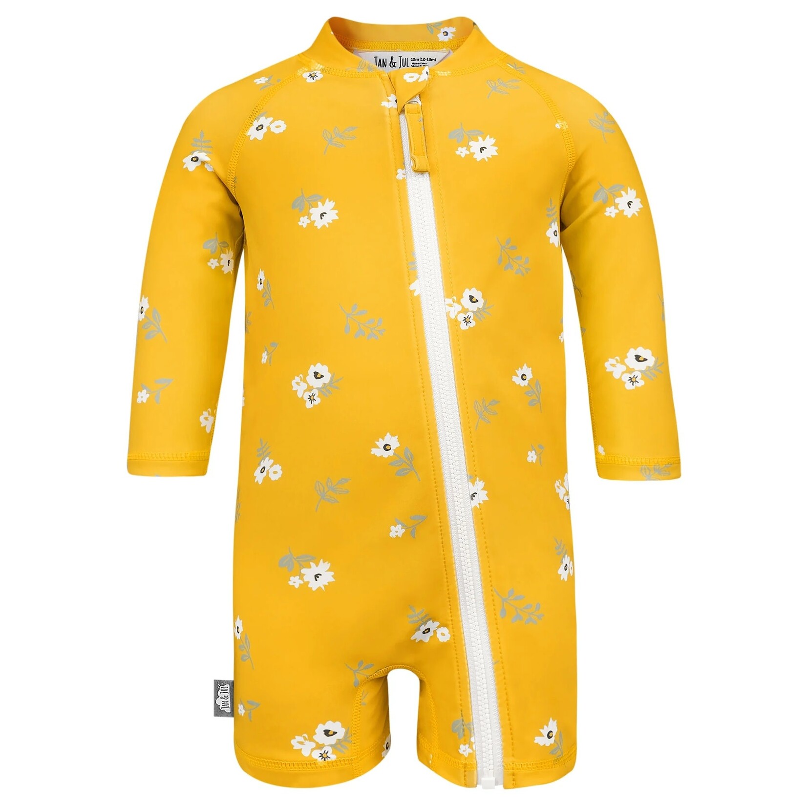 JAN&JUL JAN&JUL - One-piece UV protection wetsuit "Yellow Flower"