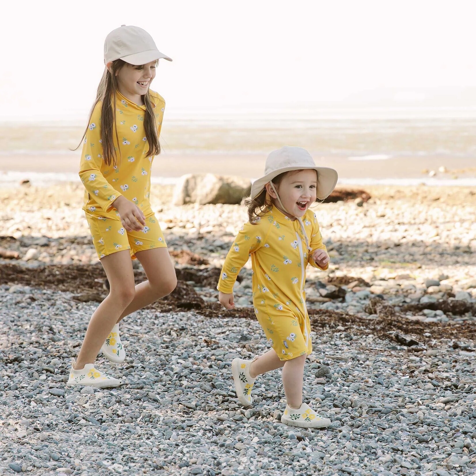 JAN&JUL JAN&JUL - One-piece UV protection wetsuit "Yellow Flower"