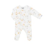 Coccoli COCCOLI - Pyjama une pièce pour bébé en modal blanc avec imprimé de poussins