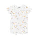 Coccoli COCCOLI - Barboteuse pour bébé en modal blanc avec imprimé de poussins