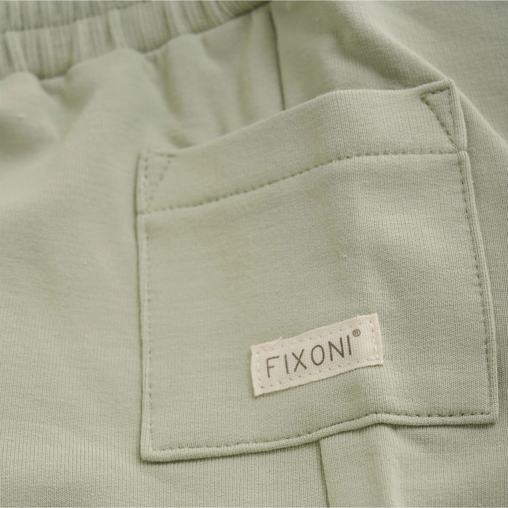 Fixoni FIXONI - Short souple en coton vert pâle