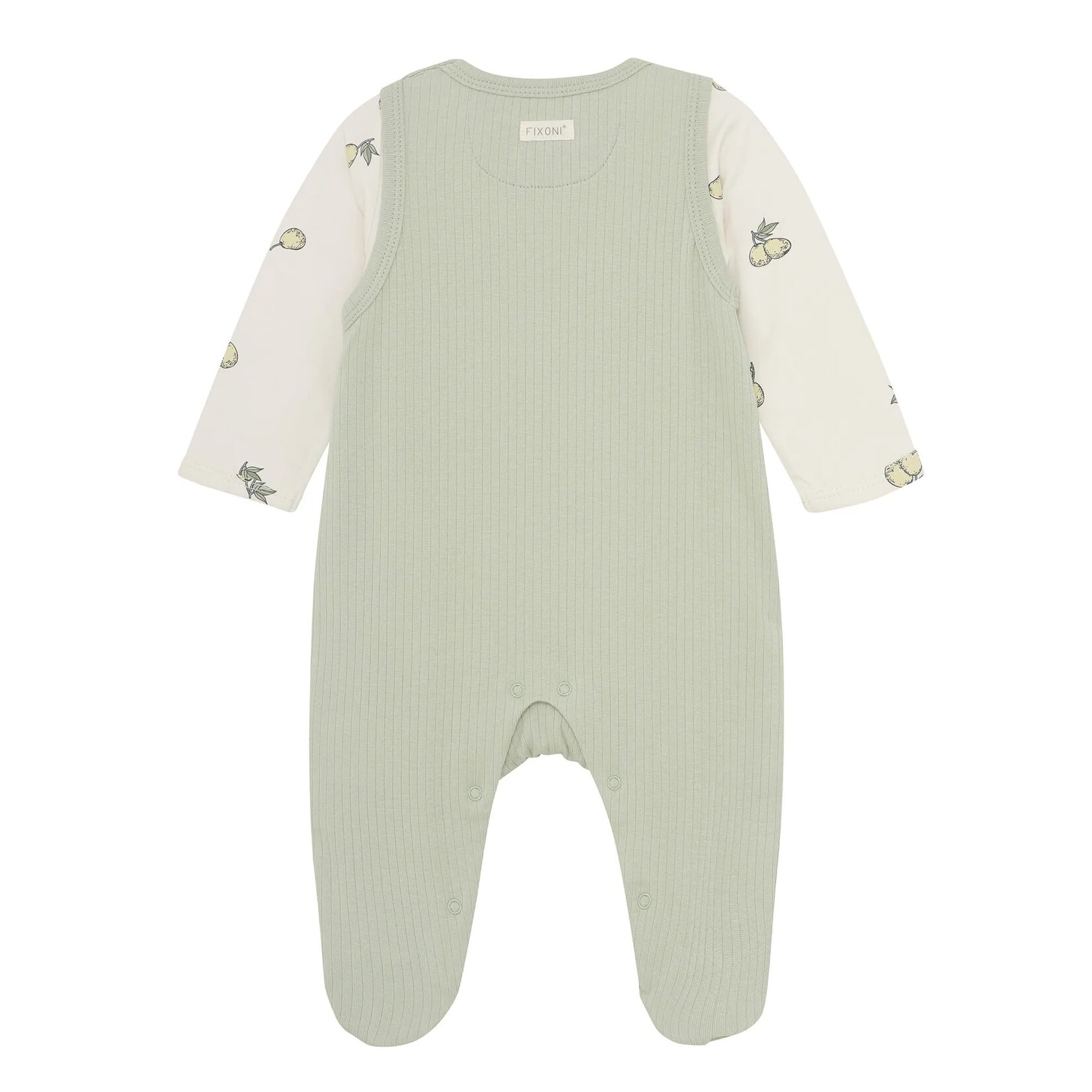 Fixoni FIXONI - Ensemble 2 pièces: Combinaison et cache-couche avec imprimé poires