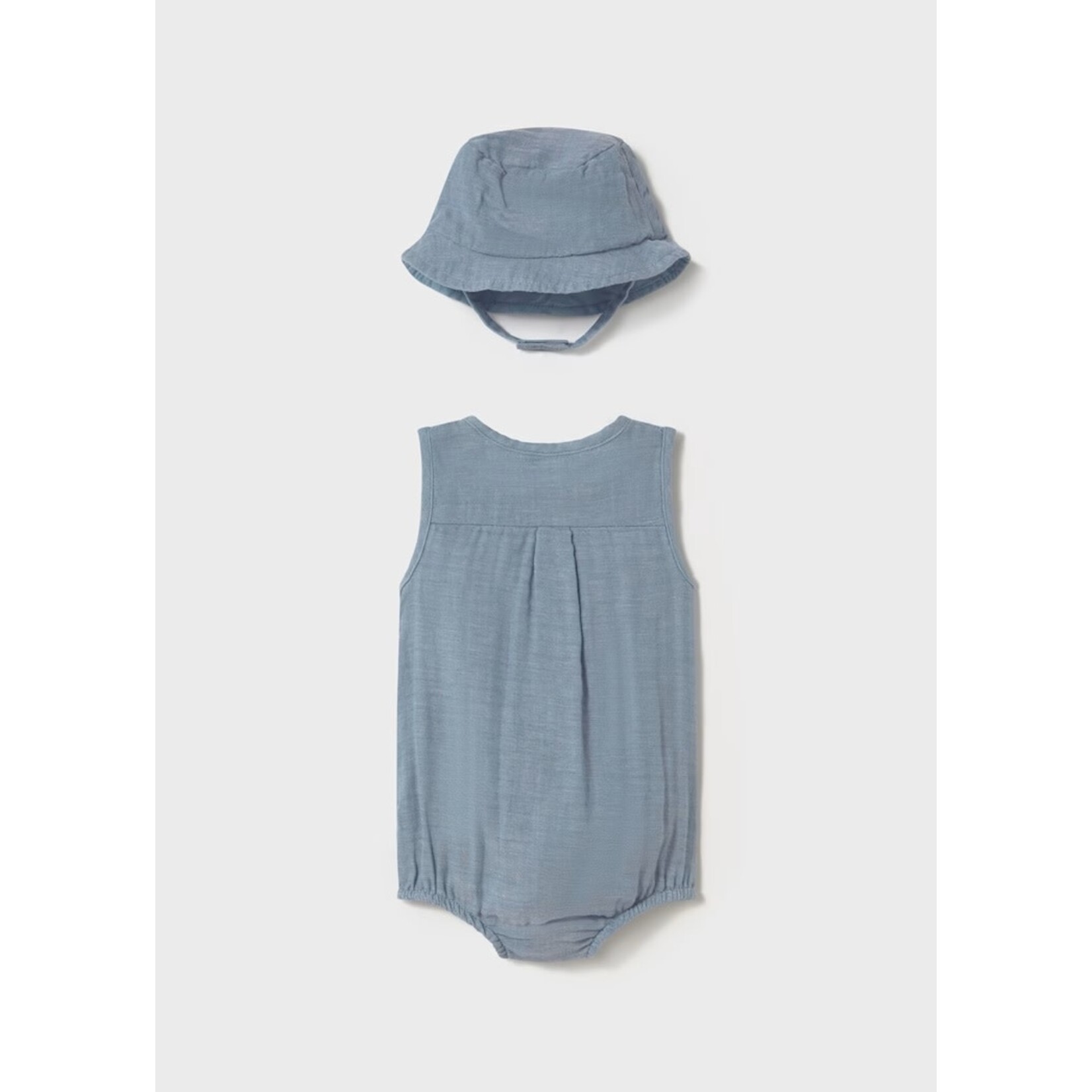 Mayoral MAYORAL - Romper and hat - Denim blue