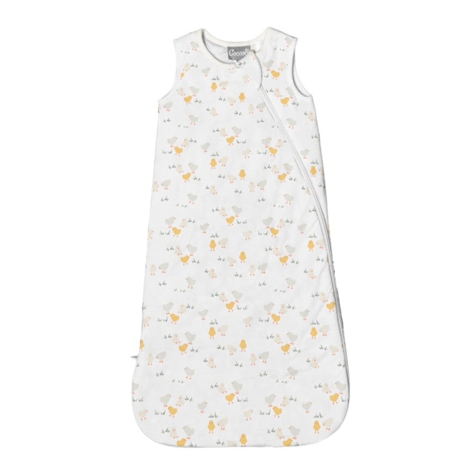Coccoli COCCOLI - White sleeping bag with chick print - 0.5 TOGS
