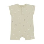 Fixoni FIXONI - Cream yellow romper with duck print