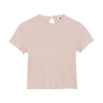 Enfant ENFANT - Light pink pointelle short-sleeved t-shirt