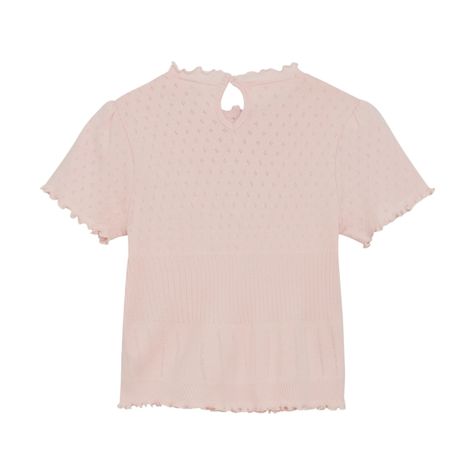 Enfant ENFANT - Light pink pointelle short-sleeved t-shirt