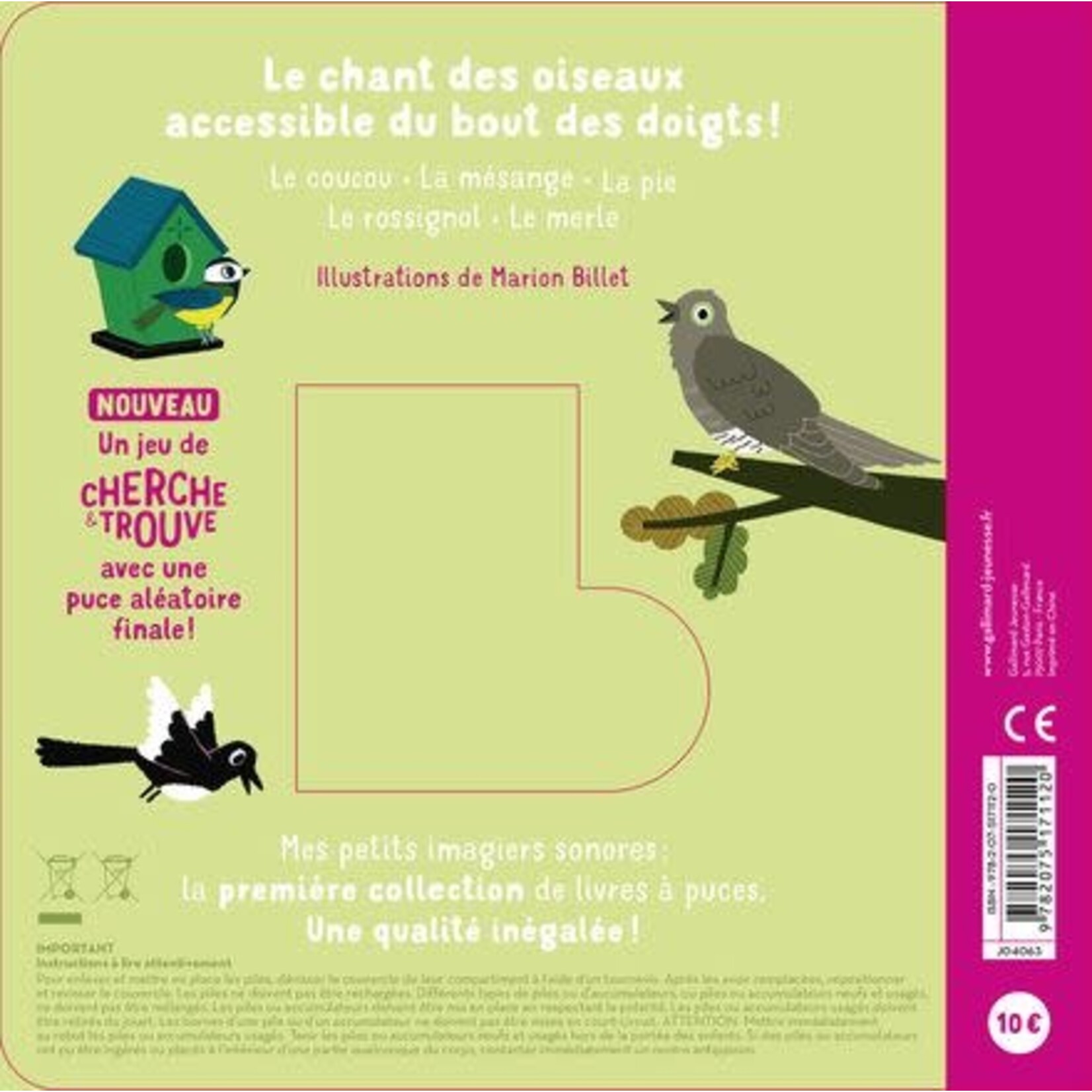 Gallimard Jeunesse (Éditions) GALLIMARD JEUNESSE -  Mes petits imagiers sonores 'Les oiseaux' *IN FRENCH*