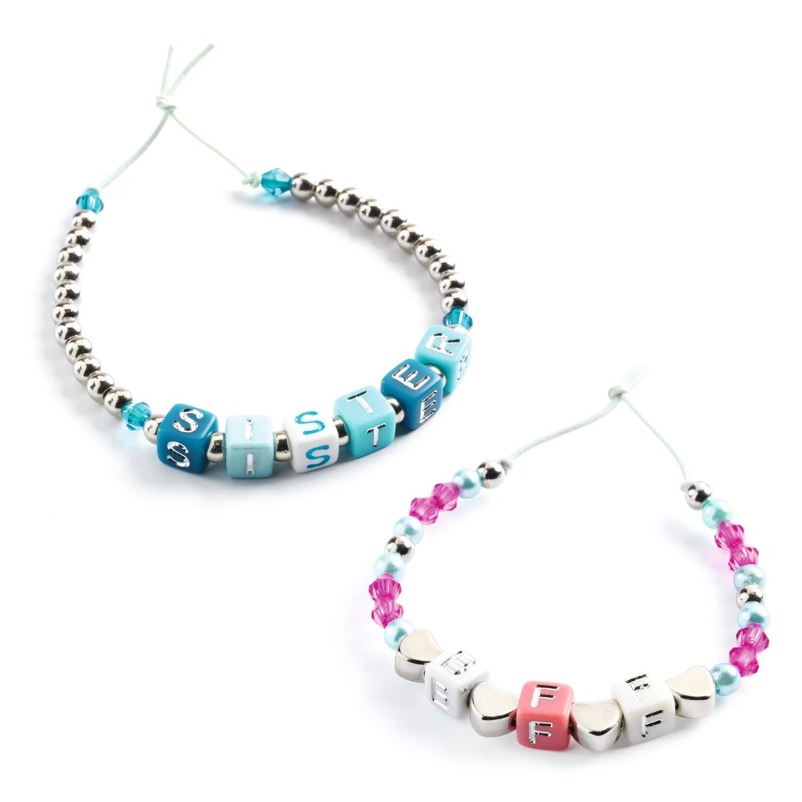Djeco  DJECO - 1000 Silver 'Alphabet' Beads