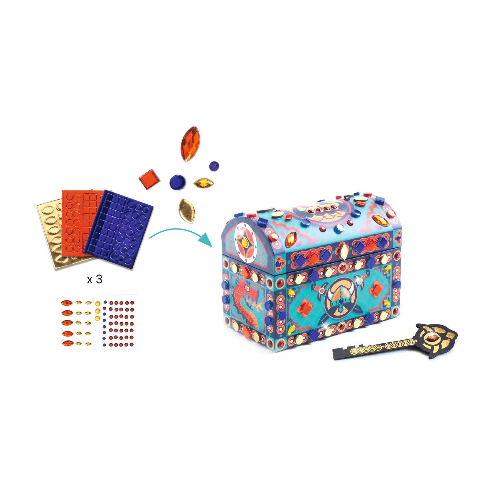Djeco DJECO - 'Super Treasure' decorative chest