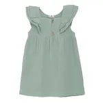 Enfant ENFANT - Robe en mousseline verte avec volants aux épaules