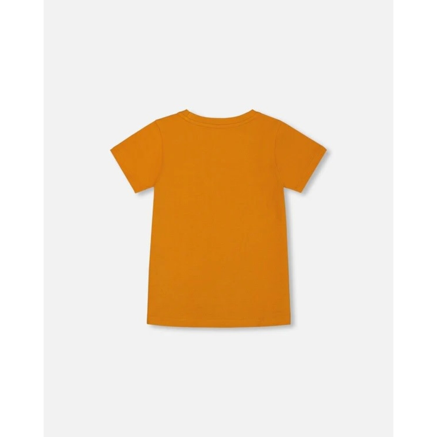 Deux par Deux DEUX PAR DEUX - T-shirt orange vif et vespa bleu en coton biologique