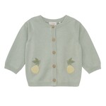 Fixoni FIXONI - Sage Cardigan with Embroidered Pears