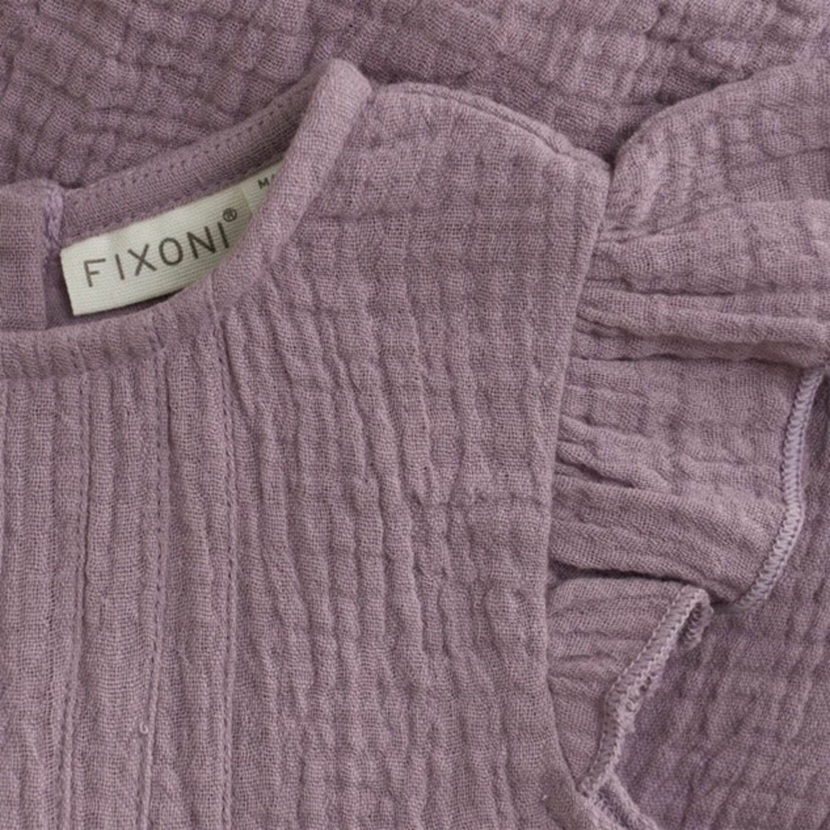 Fixoni FIXONI - Plum Chiffon Romper with Ruffled Sleeves