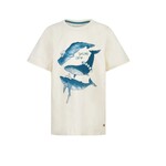 Minymo MINYMO - T-shirt ivoire imprimé 'Baleines' - Collection Surf