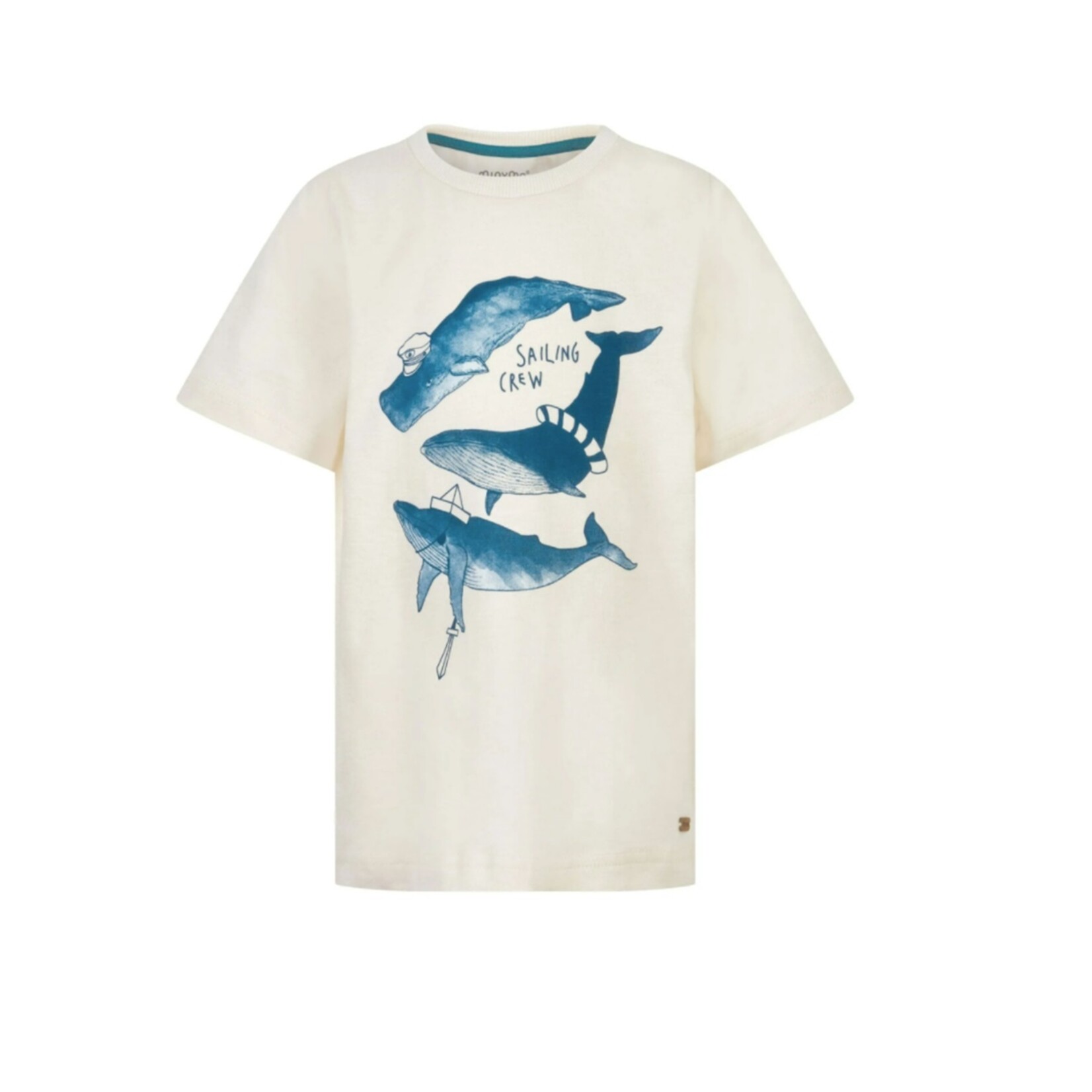 Minymo MINYMO - T-shirt ivoire imprimé 'Baleines' - Collection Surf
