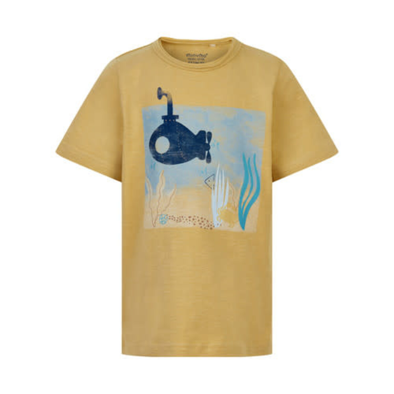 Minymo MINYMO - T-shirt jaune imprimé sous-marin