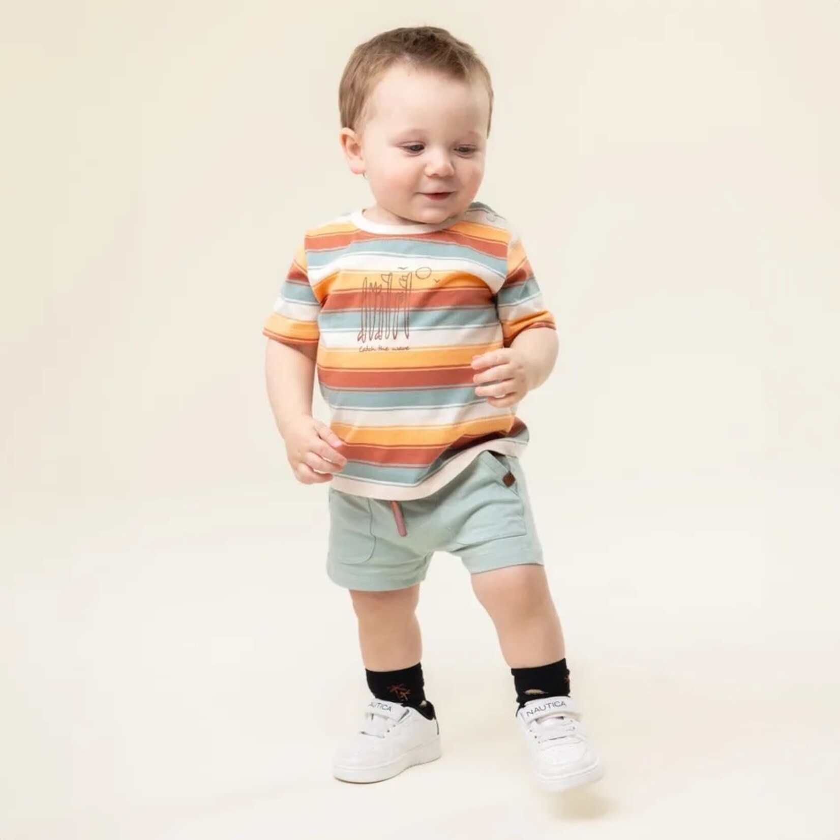 Nanö NANÖ - Ensemble 2 morceaux - Short et t-shirt rayé 'Vague'