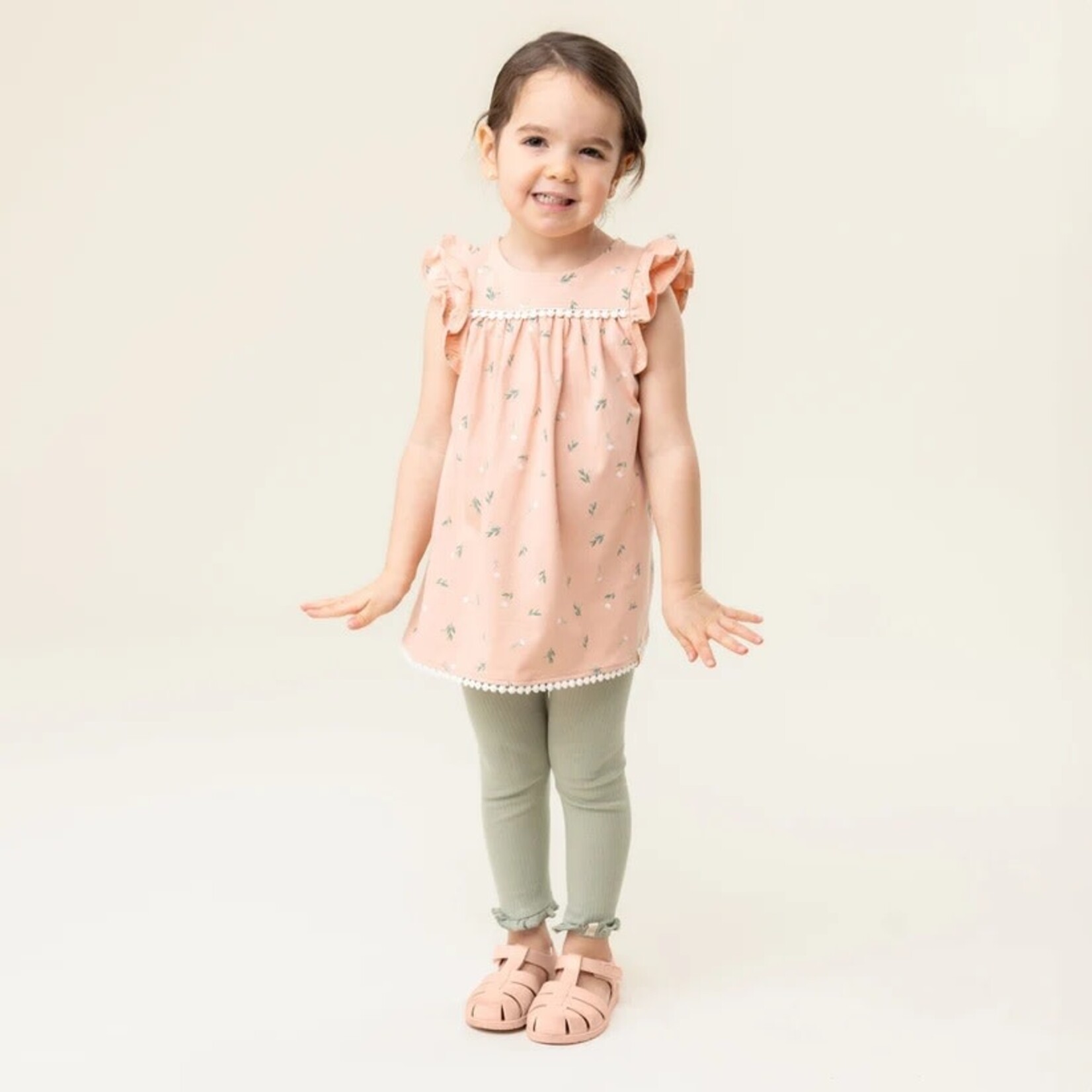 Enfant NANÖ - Robe corail à fleurs