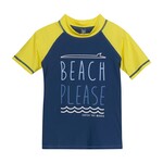 Color Kids COLOR KIDS - T-shirt maillot bleu à manches courtes jaune 'Beach Please'