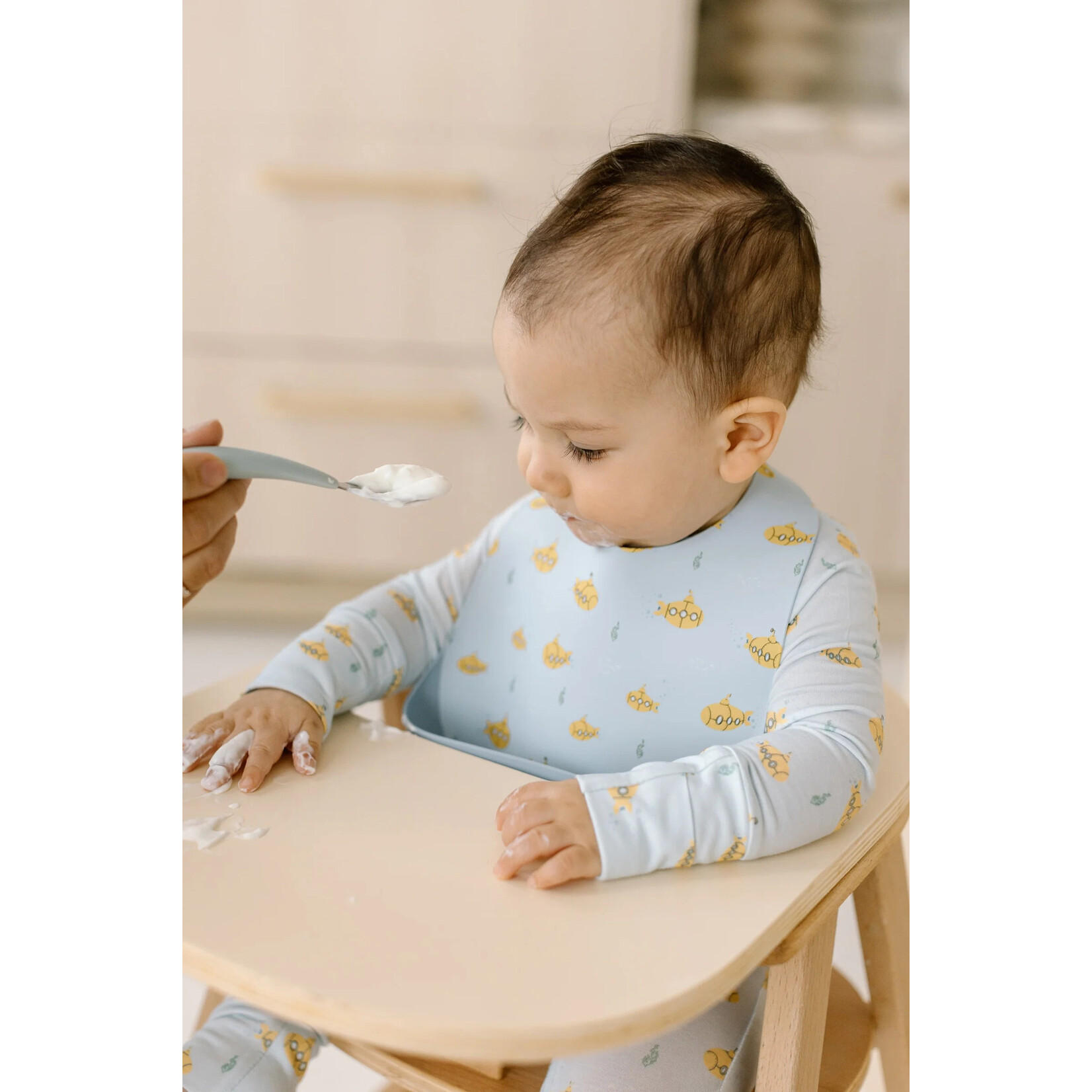 Loulou Lollipop LOULOU LOLLIPOP - Bavoir en silicone imprimé - 'Ocean Explorer'