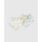 Loulou Lollipop LOULOU LOLLIPOP - Set of Two Bandana Bibs - Animal puzzle