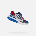 Geox GEOX - Sneaker with luminous sole 'J. Ciberdron B - Mesh + Geobuck' - Blue/Red