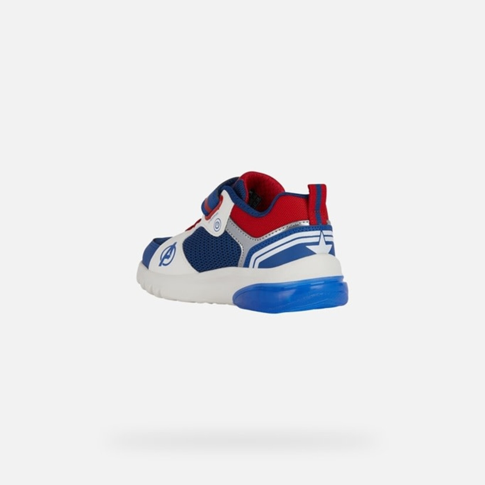 Geox GEOX - Sneaker with luminous sole 'J. Ciberdron B - Mesh + Geobuck' - Blue/Red