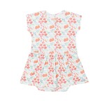 Coccoli COCCOLI - Barboteuse pour bébé en modal avec imprimé de fleurs - Bleu et Orange
