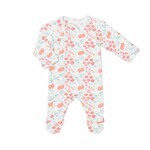 Coccoli COCCOLI - Modal baby pajamas with flower print - Blue and Orange