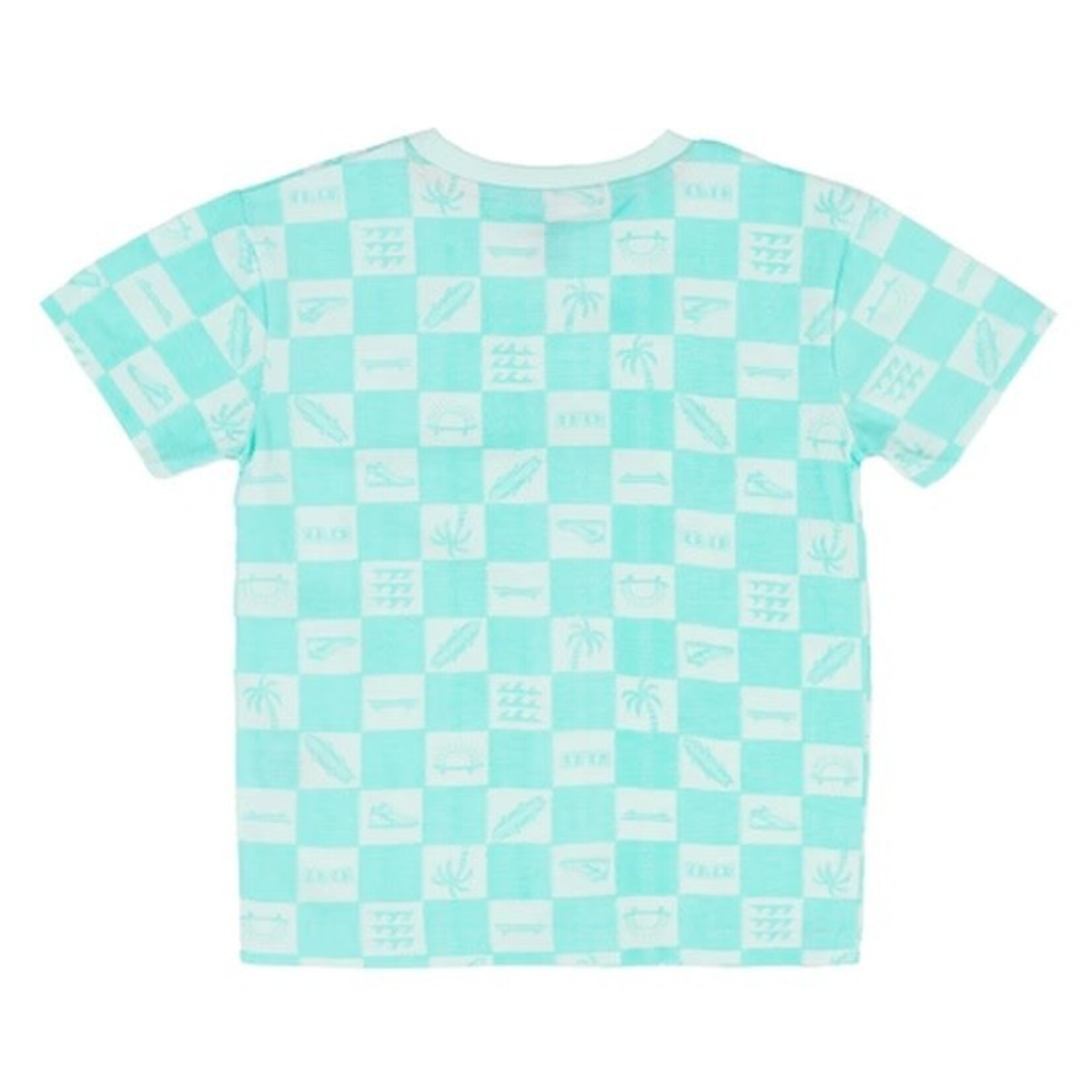Nanö NANÖ - Turquoise T-shirt with Beach Print '360 degrés'